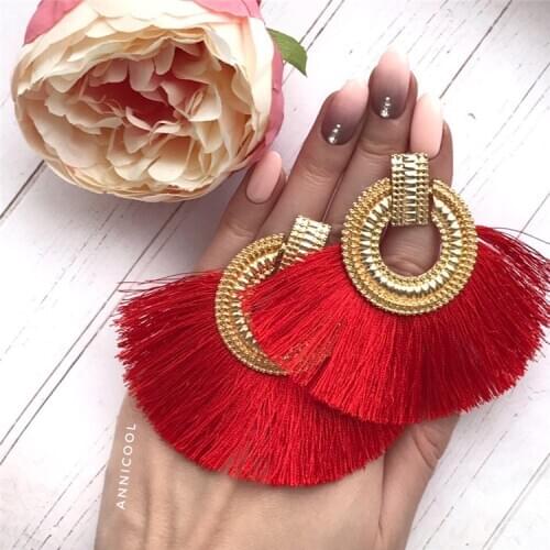 Bohemian Jewelry Long Tassel Earrings Drop Dangle Earring for Women Fringed Earring Accessories Gift Boucle D'oreille Femme 2020