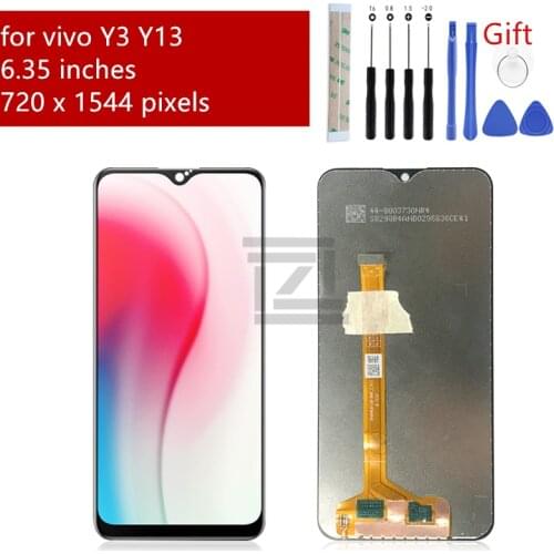 For vivo Y3 LCD y13 display touch screen digitizer assembly with frame lcd digitizer y3 screen replacement repair parts 6.35"