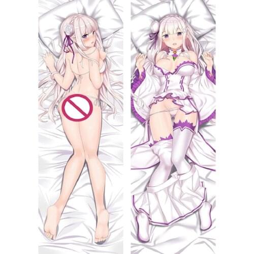 Dakimakura Re:Life In A Different World From Zero Rem Emilia Double-sided Print Hugging Body Pillow Case Cushion Cover Gift