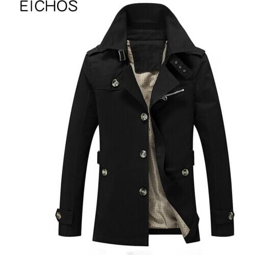 EICHOS Men's Long Trench Coats