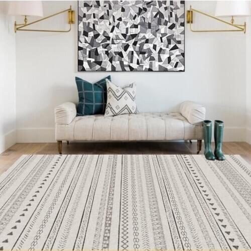 Morocco Bohemian Carpet Printed Flannel Area Rug Room Floor Non-Slip Printed Carpet For Living Room Bedroom Decorative Mat