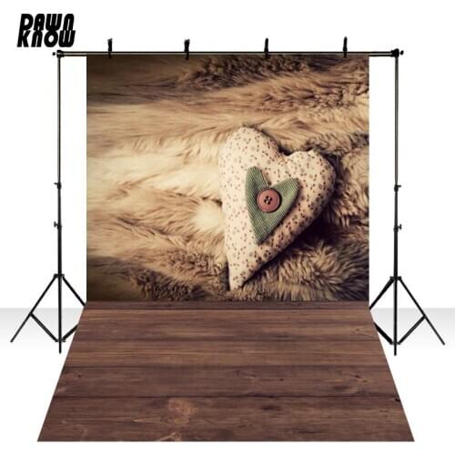 DAWNKNOW Indoor Photography Background Heart Floor Photocall Polyester Children Backdrops For Wedding Photo Studio lv1456