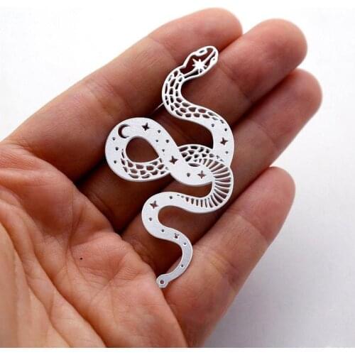 Making Jewelry Findings Stainless Steel Bead Metal Pendant Laser Cut Moon Star Snake Charms For DIY Necklace Earrings 1178