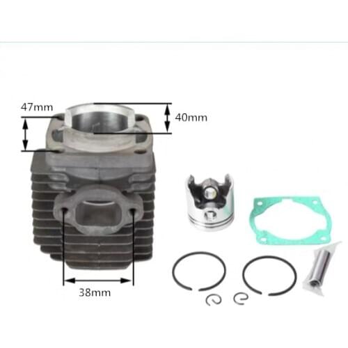NB411 CYLINDER PISTON KIT 40MM FOR ROBIN SUBARU EC04 CG411 40.2CC BRUSHCUTTER ZYLINDER LINER KOBLEN RING CLIPS PIN ASSY STRIMMER
