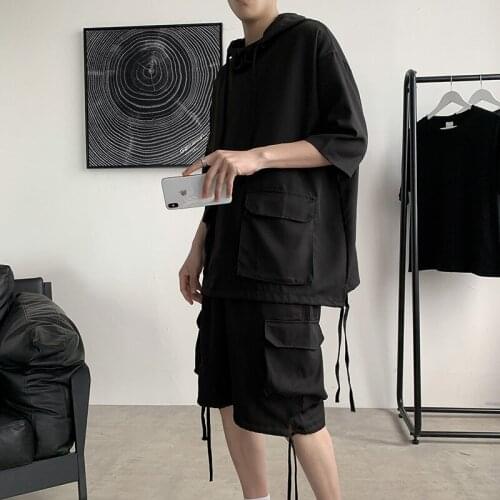 Summer Sports Suit Mens Short-sleeved Shorts Two-piece Run Basketball Casual Hip-hop Loose Overalls Tracksuit Ropa De Hombre