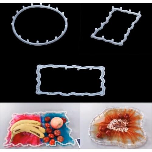 1 Pcs Round Square Tray Bracket Mold Made of Silicone Coaster Tray Support Mould For DIY Crafts Jewelry Making Accessories