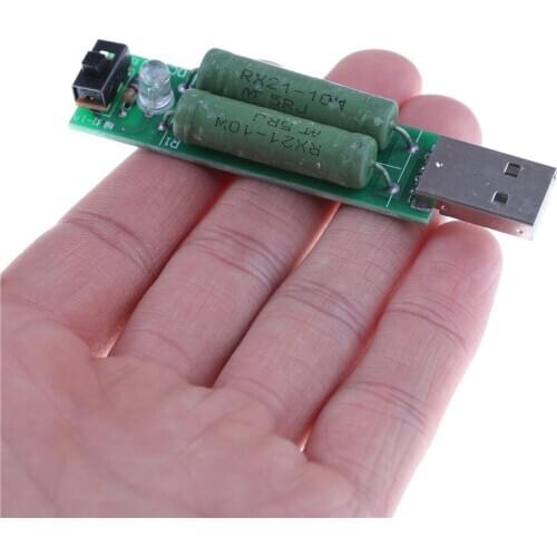 Hot! 1A-2A USB Mini Discharge Interface Load Resistor With Switch Resistance Switch Tools 2A 1A 72*17mm