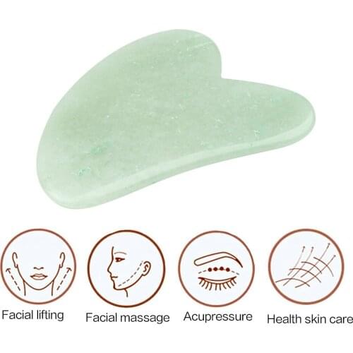 Natural Face Massager Scraper Jade Gua Sha Stone Board Massage Quartz Guasha Plate Tool for Face Neck Back Body Therapy