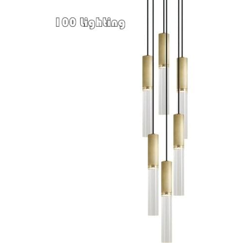 Copper LED Pendant Lights Clear Glass Cord Adjustable GU10 Bulb Modern Hanglamp New Style For Restaurant Parlor Bedside