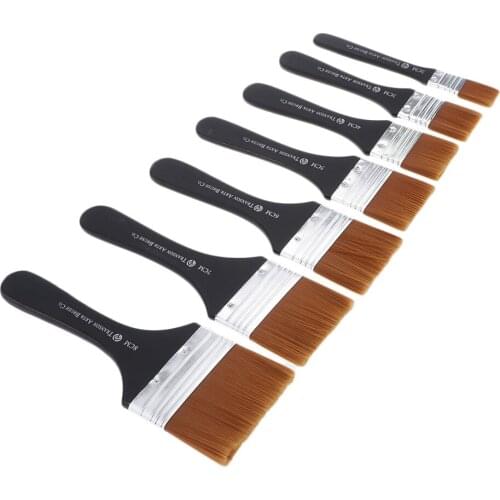 7 Pieces Oil Painting Fan Brush Artist Brush Brush Set Artist Acrylic