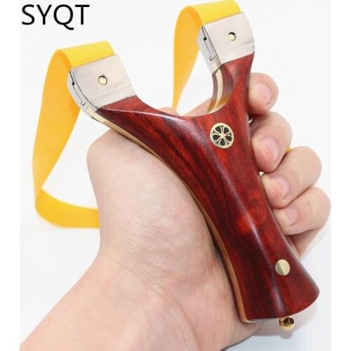 New Titanium Alloy Solid Wood Rosewood Patch Boutique Free Tied Rubber Band Outdoor Hunting Athletic Catapult Slingshot