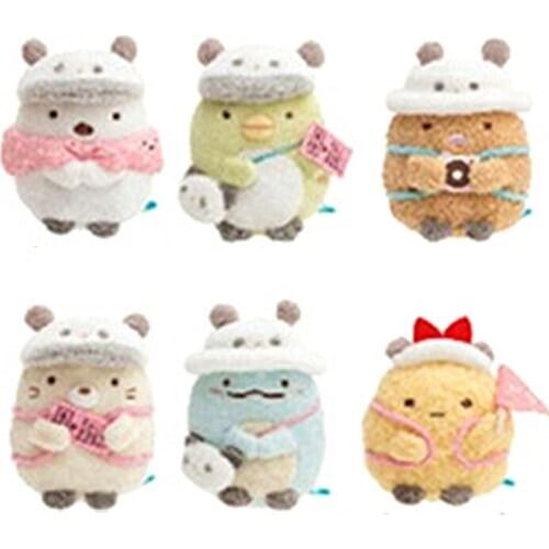 New Panda Sumikko Gurashi Plush Keychain Small Pandent Kids Stuffed Animals Toys For Children Gifts 6CM