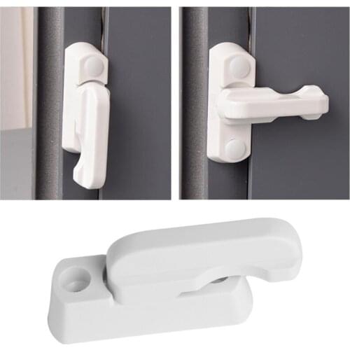 Plastic Child Safe Security Window Door Sash Lock Safety Lever Handle Sweep Latch HX6D