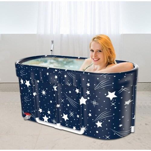 Portable Folding Bath Bucket 2 Persons Foldable Bathtub Thicken Large Adult Bath Barrel Family Bathroom SPA Sauna Bath Tub