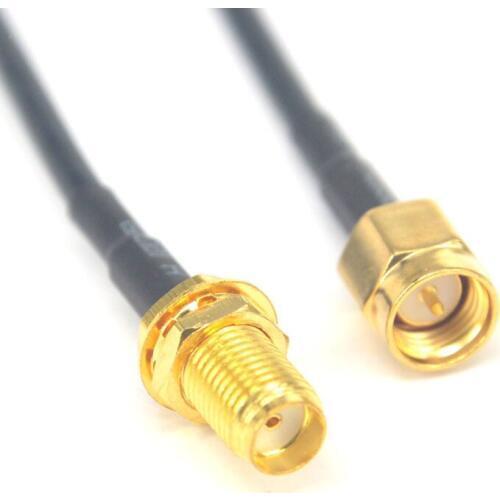 SMA Female to SMA Male Straight Connector Extension Cable RG174 3M