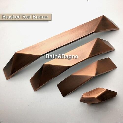 Rose Handle Metal Cabinet Door Knobs Fashion Modern Shape Kitchen Bathroom Closet Cupboard Drawer Pulls Glossy Black