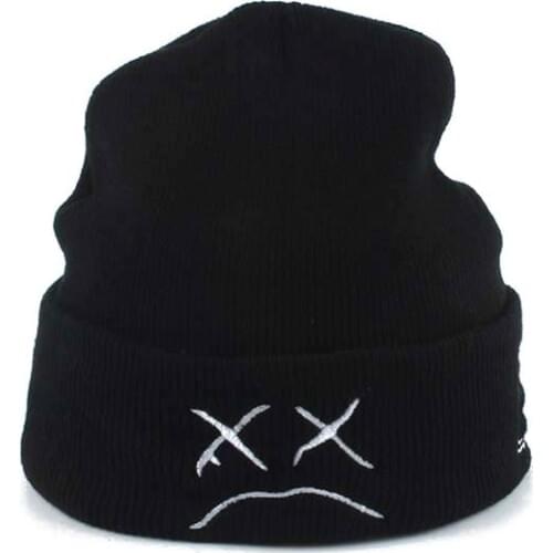 White Black Beanie Embroidery Love Men Women Autumn Winter Knitted Hat Skullies Warm Hip Hop Ski Cap