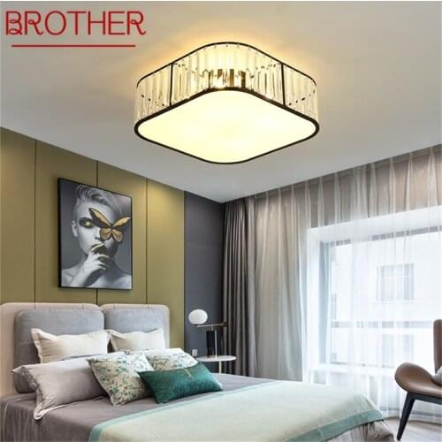 BROTHER Modern Ceiling Light Square Luxury Gold LED Lamp Fixtures Home For Dining Room Decoration