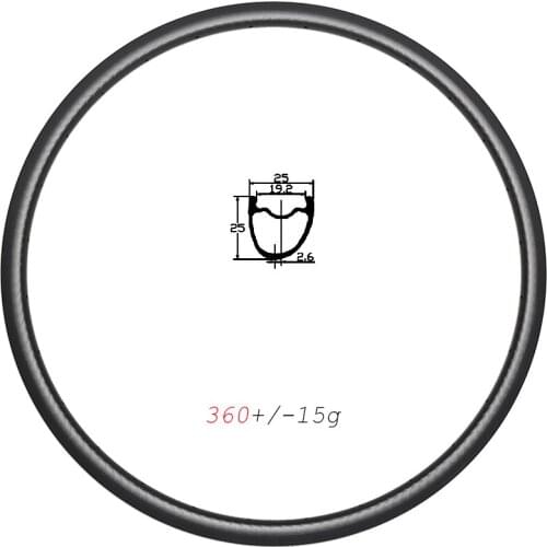 SPDSF 360g Road bike 25mm deep carbon rim 700C clincher tubeless asymmetric basalt brake 25mm wide 16-32H UD 3K 12K matte glossy