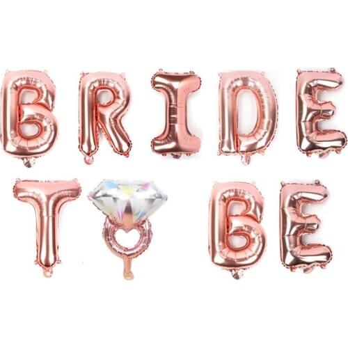 Bridal Shower Wedding Decoration Bachelorette Party Girls Hen Night Party Kit DIY Decor Supplies foil balloons