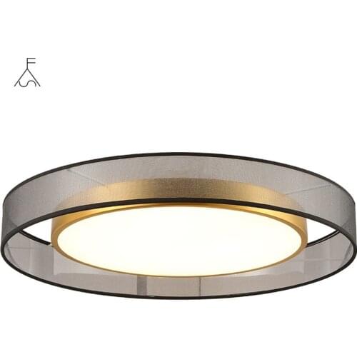 Ultra-thin LED Ceiling Lamp Living Room Surface Installation Bedroom Kitchen Fixture Dining Room Copper Home Decoration Lighting