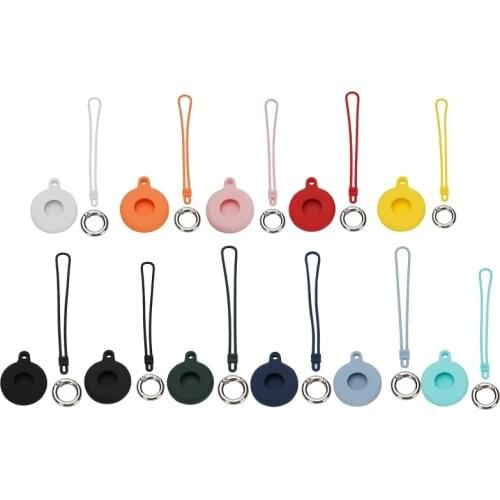 Protective Cover FOR Airtag Locator Silicone Protective Case Keychain Skin Cover for Airtags Anti-Lost DeviceTracker Protective