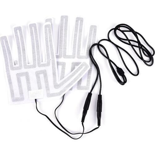 1 Pair 12V Winter Outdoor Electric Heating Element Thermal Warm Mittens Heater for Shoes Gloves Pad Gloves Heated Pads 18*18cm