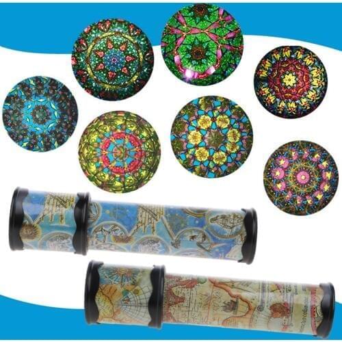 1pc small size 21cm rotation kaleidoscope baby infants fancy lay in early childhood toy Autism Toys For Children