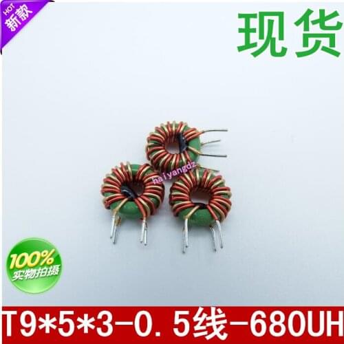 10pcs/3A 9*5*3 0.5 Line 680UH Magnetic ring inductors Annular Common mode inductors Mn Zn ferrite