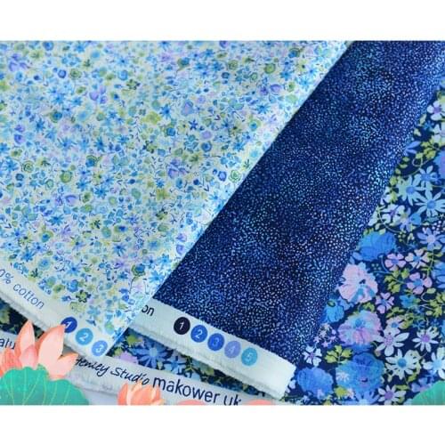 110x50cm Pastoral Floral Plain Cotton Fabric DIY Childrens Wear Cloth Make Clothes Decoration Home