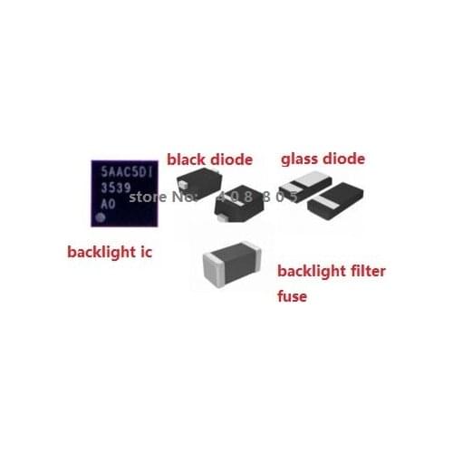 2set/lot for iPhone 7/7plus backlight fix IC diode filters/ fuses full kit for dim no backlight fix part