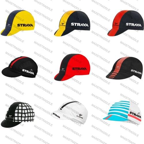 2021 Team STRAVA Cycling Caps 13 Style Men&Women Bike Wear Hats Quick drying Bicycle Caps Arbitrary Choice