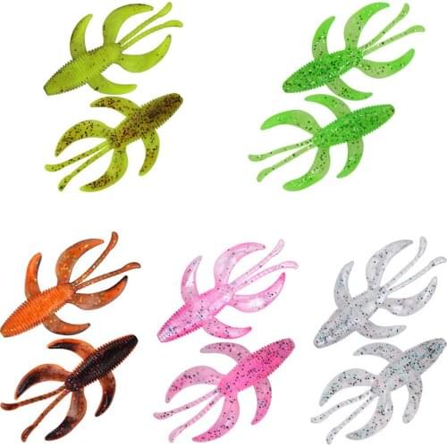 30Pcs Silicone Soft Worm Lobster Fishing Lure 3.2g/6.2g Shrimp Bait Lizards lures Float Jig Wobbler Carolina rig Fishing Tackle