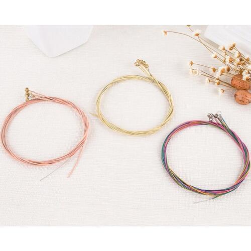 NEW 6pcs Acoustic Guitar String Steel Wire Guitarist Beginner Stringed Instruments Parts guitar wire