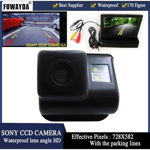 FUWAYDA SONY CCD Car Rearview Parking Camera 4.3 Inch TFT LCD Monitor For Reversing Backup For Mazda3 Mazda6 MazdaCX-7 MazdaCX-9