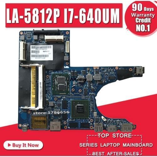 Free shipping for M11X R2 I7-640UM 0KH7R7 KH7R7 CPU DDR3 CN-0KH7R7 LA-5812P Laptop motherboard 100%Tested OK
