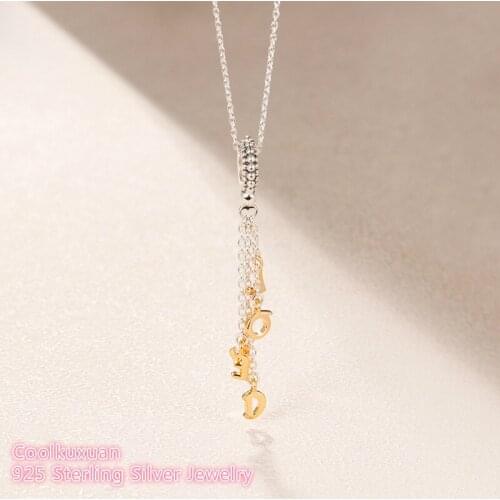 100% 925 Sterling Silver Loved Script Charm beads Fit Original Pandora Charms Bracelet DIY jewelry 2019 Valentines Day