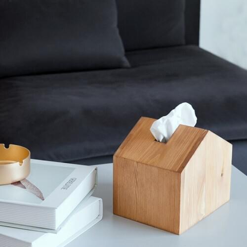 Tissue box wood house shape lollipop holder for cake stand table home decorations 14cm*13cm