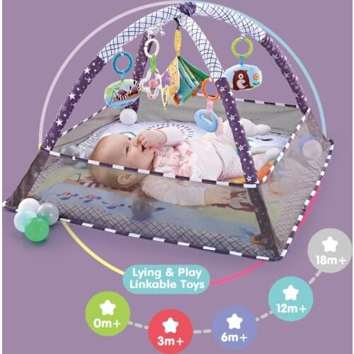 Play Mat Baby Carpet Puzzle Mat With Balls Educational Rack Toys Infant Fitness Crawling Mat Gift For Kids Gym