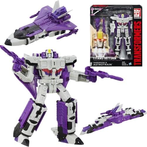 Hasbro Transformers Toys Anime Figures Generations Titans Return Darkmoon and Astrotrain Three Forms Action Figure Model Gift