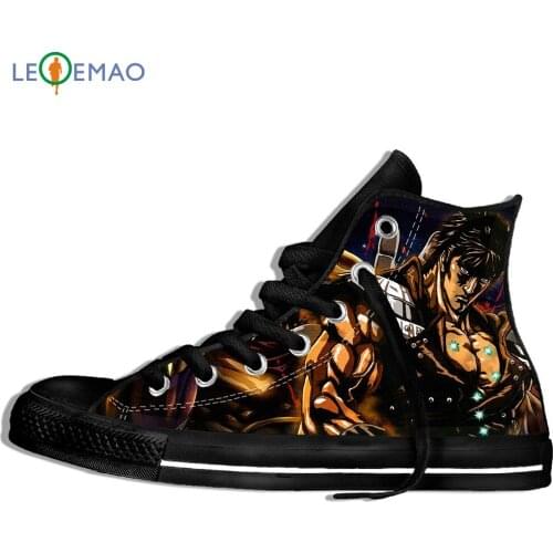 Walking Canvas Boots Shoes Anime Fist of The North Star Hokuto No Ken Kenshiro Plimsolls Japanese Classice Cartoon Sneakers