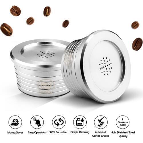 Stainless Steel Reusable Coffee Capsule Refillable Coffee Capsules Cup Filter Compatible with Delta Q