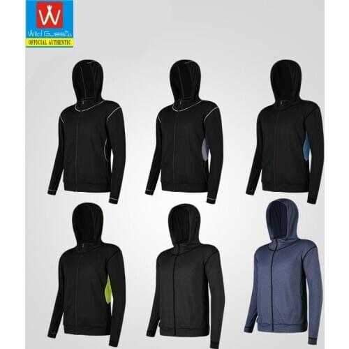 Mens Sports suits Fitness coat mens outdoor running gym Sports hooded coat sport top