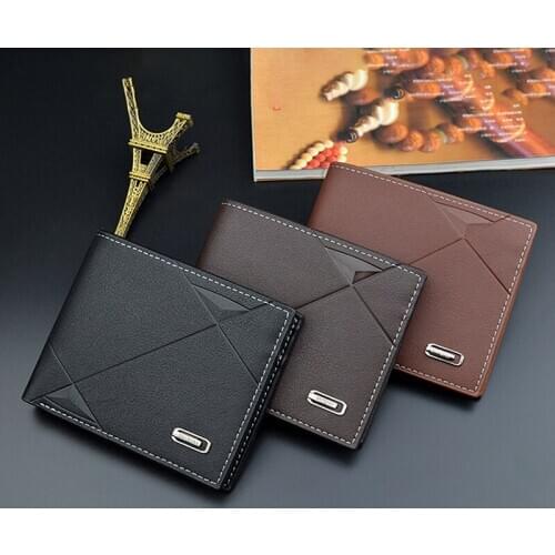 Mens Wallet Short Multi-card Casual New Fashion Wallet Male Youth Slim Three-fold Horizontal Soft Wallet For Male 2020