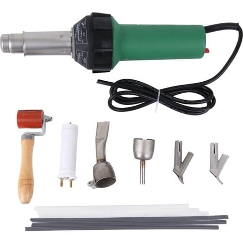 1600W Hot Air Welding Machine Kit Plastics Heat-Welders Tools Set with Welding Speed Nozzle & Roller Rod