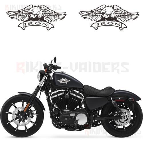 Custom Eagle Logo Stickers Fuel Tank Decals Vinyl Sticker For Harley Sportster XL883N Iron
