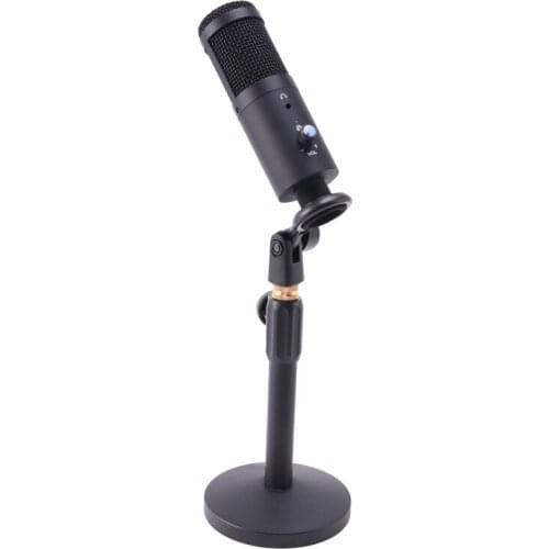 Tabletop USB Microphone Condenser Microphone, for PC Computer Laptop Gaming Karaoke Recording Studio
