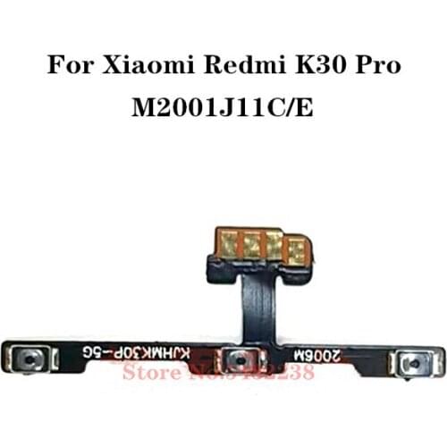 Original Power ON OFF Volume Buttons Flex cable For Xiaomi Redmi K30 Pro M2001J11C/E Power Switch Side Key Connector Replacement