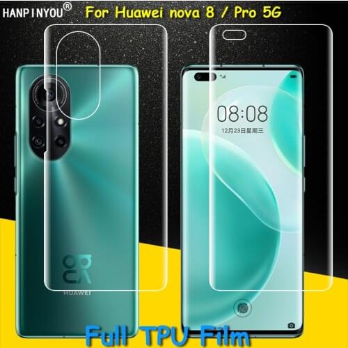 Front / Back Full Coverage Clear Soft TPU Film Screen Protector For Huawei nova 8 Pro nova8 nova8pro 5G (Not Tempered Glass)