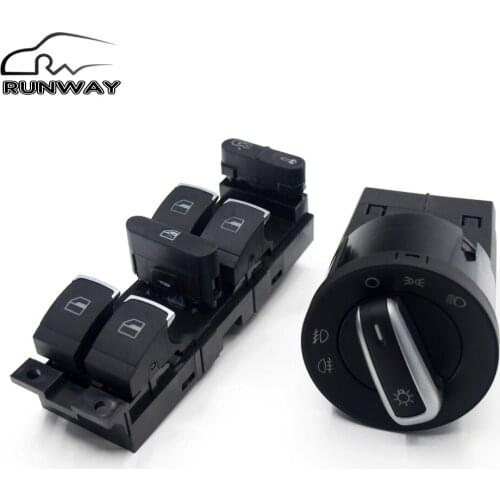 100%New headlight switch Window Switch for VW 99-04 GTI Golf 4 Jetta MK4 BORA BEETLE Passat B5 B5.5 3BD 941 531 3BD 959 857